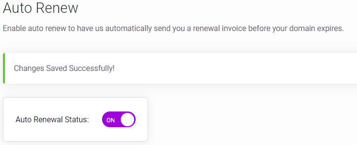 Absolute Hosting Domain Auto renew Status On