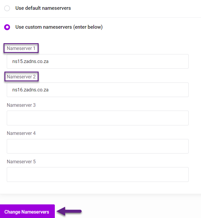 Absolute Hosting Custom Name servers