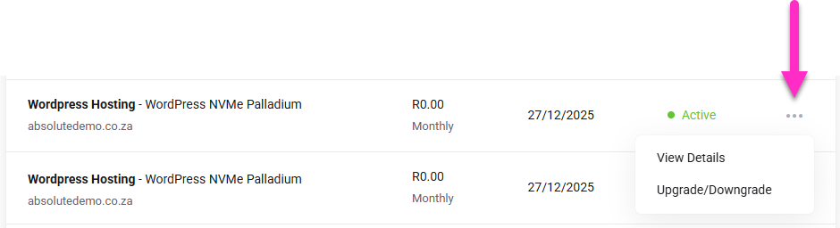 Renew service list
